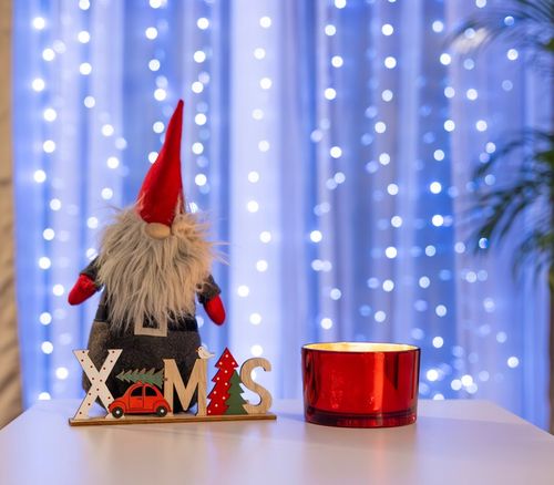 KURTYNA ŚWIETLNA LAMPKI SOPLE DRUCIKI 200 LED 2x2m GIRLANDA USB + ADAPTER na Arena.pl