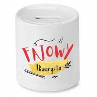 Dla Akwarysty Skarbonka Fajowy Akwarysta Z Nadrukiem Ze Zdjęciem