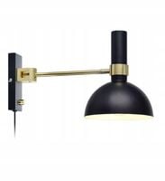 KINKIET LAMPA ŚCIENNA MARKSLOJD LARRY 106970 WYŁĄCZNIK ŚCIEMNIACZ CZARNY