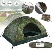 DWUOSOBOWY NAMIOT ZEWNĘTRZNY, WODOODPORNY NAMIOT KAMUFLAŻ, NA KEMPINGOWY