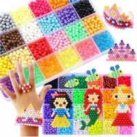 KORALIKI WODNE DUŻY ZESTAW 3000+ EL Z AKCESORIAMI WZORY SZABLONY NA PREZENT