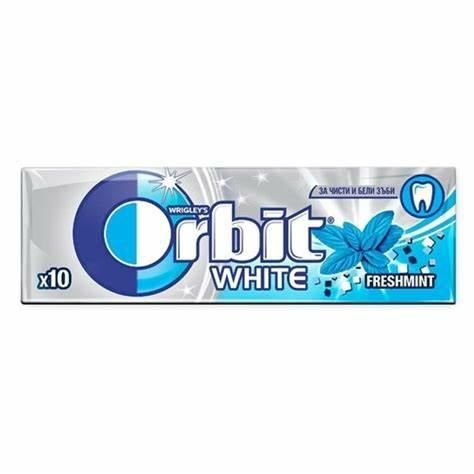 ORBIT DRAŻE WHITE FRESH MINT 14G GUMA zdjęcie 1