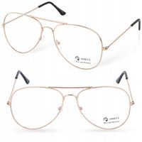 Okulary zerówki PILOTKI antyrefleksem Blue Light komputera filtrem