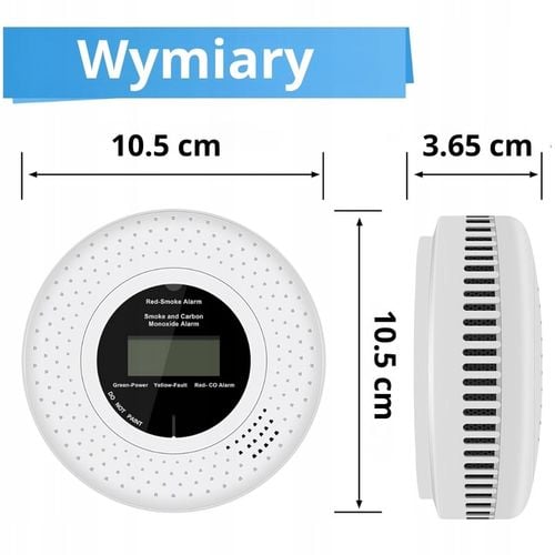 Czujnik detektor czadu i dymu tlenku węgla CO lcd na Arena.pl