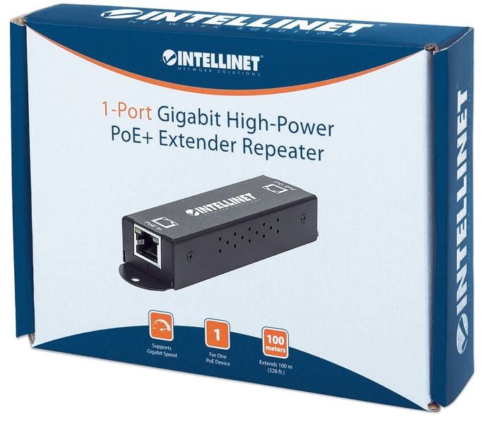 INTELLINET GIGABITOWY REGENERATOR EXTENDER SYGNAŁU POE/POE+ 1-PORTOWY zdjęcie 6