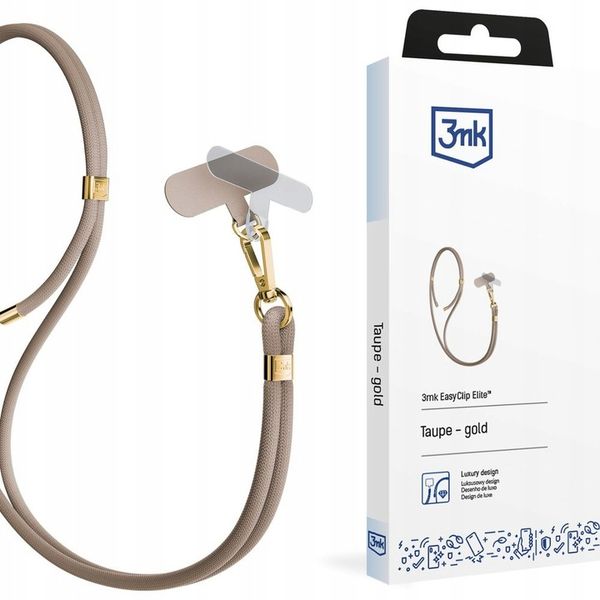 Smycz do telefonu 3MK EasyClip Elite Beżowy zdjęcie 6