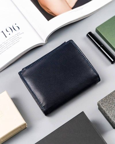 średni, skórzany portfel damski na zatrzask - 4u cavaldi na Arena.pl