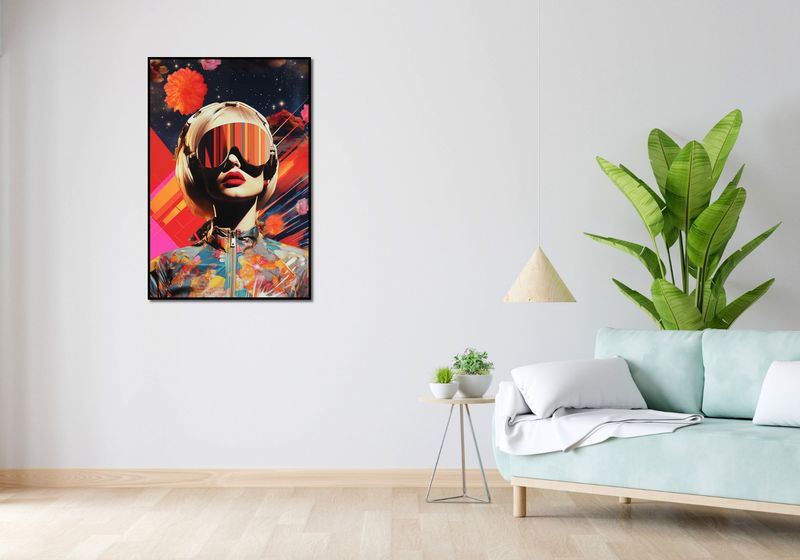 Plakat 68x101cm Retrofuturystyczna Muza zdjęcie 4