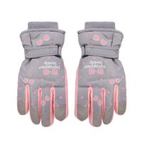 RN-010 rękawiczki narciarskie szare 16-22cm 6-10 lat