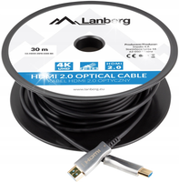 Kabel HDMI Lanberg M/M v2.0 30m czarny optyczny AOC