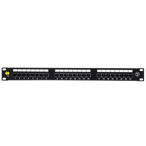 Patch panel 19'' Netrack 24-porty kat. 5e UTP, z półką na Arena.pl