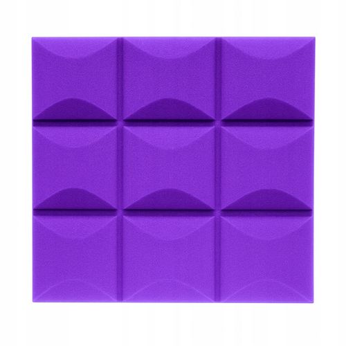 Pianka akustyczna KOSTKA wypukła 30x30x5 cm Panel wygłuszający BUFFO Fiolet na Arena.pl