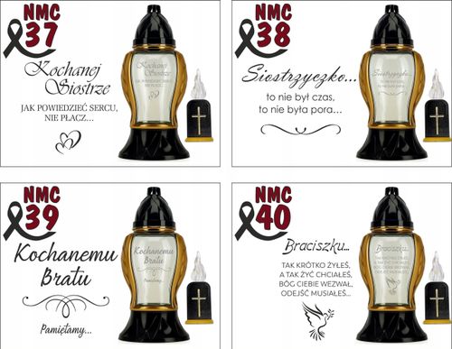 Ozdobny Znicz z Twoim grawerem Napisem Personalizowany dla dziadka na Arena.pl