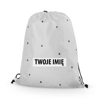 WORKO-PLECAK z Twoim imieniem Szare kropki 088