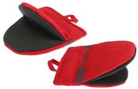 Rękawice kuchenne mini bawełna z neoprenem grube COOKING łapki chwytaki czerwono-szare para