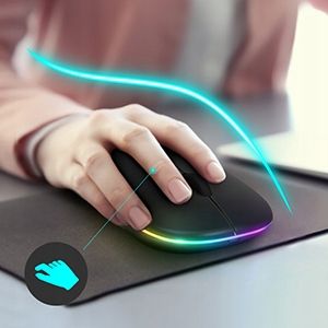 Cicha Mysz Myszka Bluetooth Bezprzewodowa Płaska Akumulatorowa Cichy Klik na Arena.pl