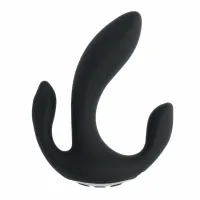 playboy triple threat black - wielofunkcyjny wibrator trojstrefowy