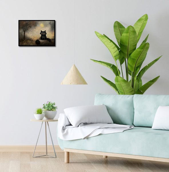Plakat 42x29,7cm Czarny Kot zdjęcie 4