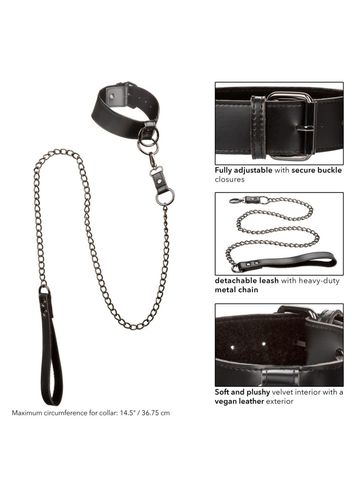 collar with chain leash black na Arena.pl