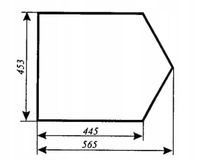 Szyba drzwi dolna - drzwi dół Massey Ferguson ciągnika MF-255 Sokółka K-403