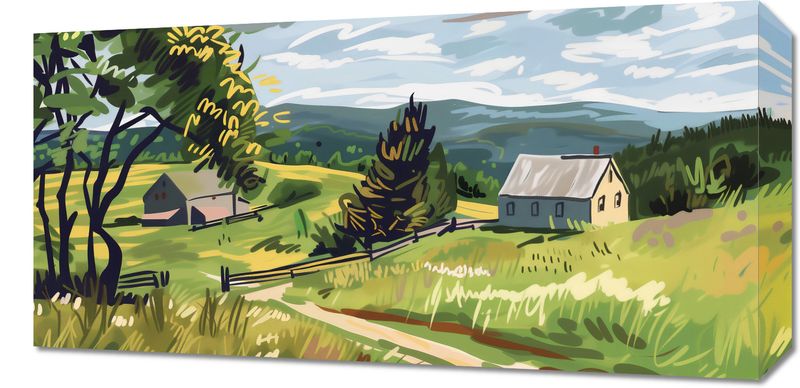 Obraz 60x30cm Bujna Wieś zdjęcie 1