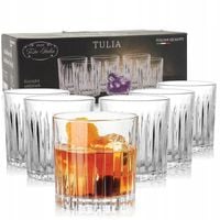 KPL SZKLANKI DO WHISKY DRINKÓW UNIWERSALNE GRUBE SZKŁO ZESTAW 6 SZT 300 ML