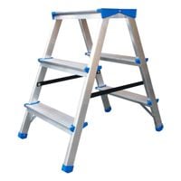 drabina, stołek aluminiowy rozkładany 67cm 2 stopnie+podest - br-00-7002