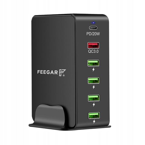 Ładowarka sieciowa Feegar Tower 86W 6x USB Typ C na Arena.pl