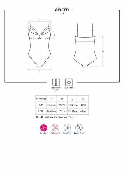818-Ted-1 Body Czarne S/M zdjęcie 7