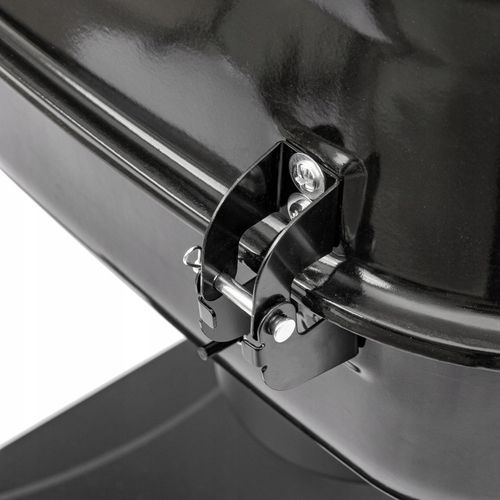 Grill węglowy ogrodowy duży przenośny Pokrywa półki kółka transportowe na Arena.pl