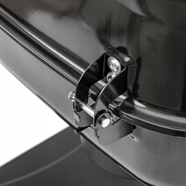 Grill węglowy ogrodowy duży przenośny Pokrywa półki kółka transportowe zdjęcie 3