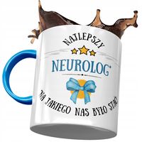 Kubek Błękitny Dla Neurologa Najlepszy Neurolog Z Nadrukiem Ze Zdjęciem