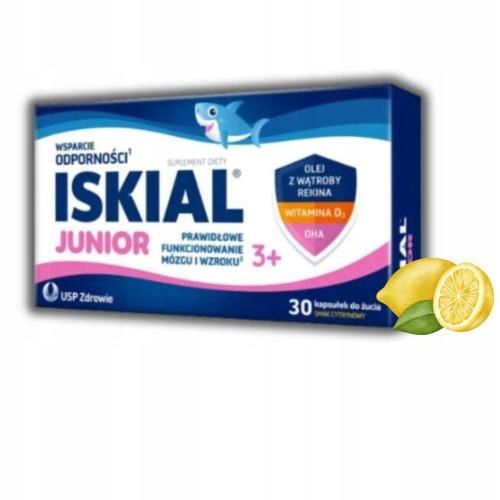 ISKIAL JUNIOR - KAPSUŁKI DO ŻUCIA / 30 SZTUK / SMAK CYTRYNOWY / 08.01.2025r zdjęcie 1