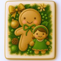 CIASTKO LUKROWANE MAMIK I MAMCIA ZIELONA ROZ.S PROSTO RĘCZNIE ROBIONE