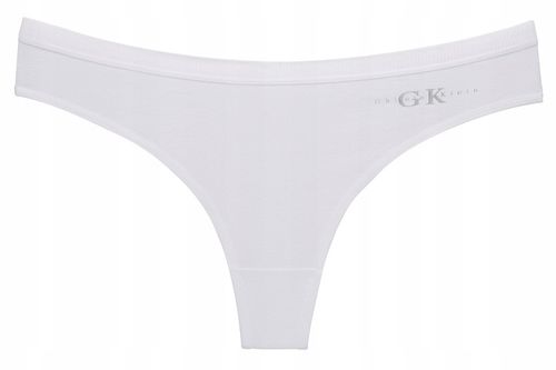 Majtki stringi damskie bawełniane GK zestaw gładkie z napisem na Arena.pl