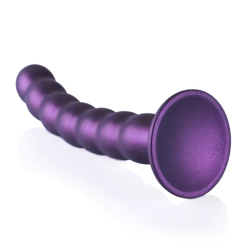 ouch! beaded g-spot 20,5 cm - silikonowy model z przyssawką, fioletowy na Arena.pl
