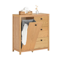 Szafka łazienkowa na pranie rozkładana torba kosz na bieliznę naturalny