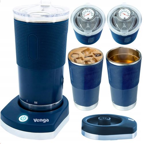 KUBEK TERMICZNY ZE WSKAŹNIKIEM TEMPERATURY 380ml PODRÓŻNY DO AUTA PODGRZEWA na Arena.pl