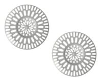 Sitko do zlewu tworzywo średnica 8 cm szary jasny komplet 2 sztuki