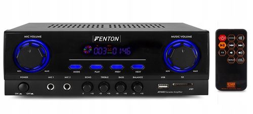 KOLUMNY GŁOŚNIKOWE 600W WZMACNIACZ CYFROWY BT USB na Arena.pl