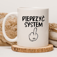 CHAMSKI KUBEK BEZ CENZURY | ŚMIESZNY PREZENT | DO PRACY BIURA DOMU | 330 ml