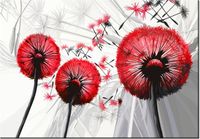 100 70CM OBRAZ PŁÓTNO DMUCHAWCE CZERWIENI PŁÓTNO RAMA