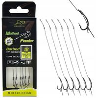 Haczyki Method Feeder na przyponie z igłą # 12