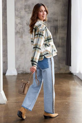 mini torebka-portfel ze skóry ekologicznej z ozdobnym panelem - peterson na Arena.pl