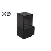 KINKIET LED KWADRATOWY 40W CZARNY IP44 ALUMINIUM E27