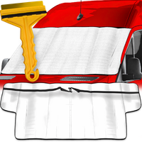 MATA ANTYSZRONOWA NA SZYBĘ DO BUSA 260X100 SKROBACZKA DO SZYB LODU MOSIĘŻNA