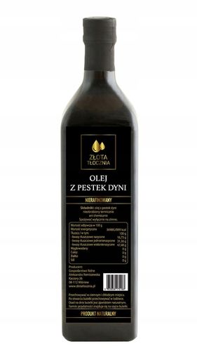 Olej z pestek dyni 500ml zimnotłoczony 100% świeży z polskich pestek na Arena.pl