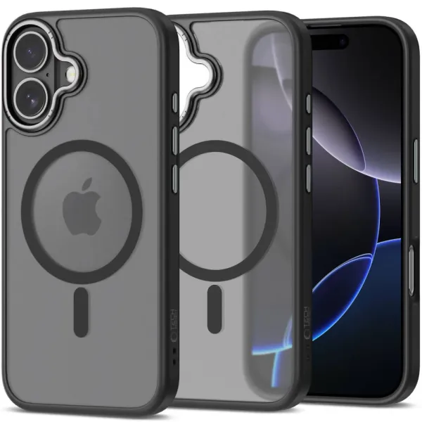 Etui Tech-Protect MagEdge MagSafe na iPhone 17 - czarny mat zdjęcie 1