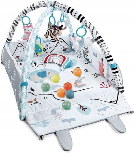 DUŻA MATA EDUKACYJNA SUPER MIĘKKA INTERAKTYWNA DLA NIEMOWLAKA 4W1 MOTYW LAS na Arena.pl