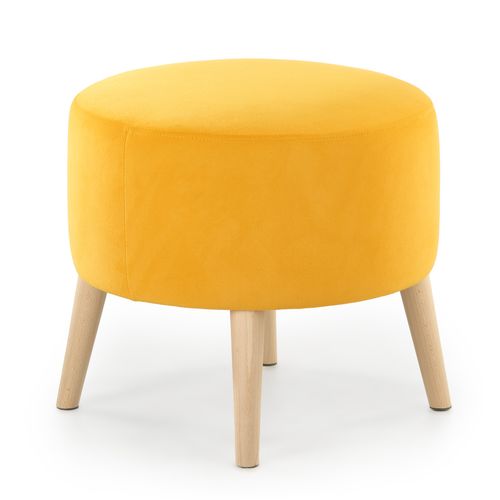 Pufa Tapicerowana, Żółta, Puf, Pufa okrągła, Podnóżek na Arena.pl
